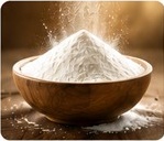 Anti caking agent powder in a bowl