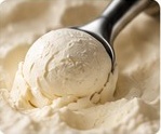 Creamy ice cream scoop