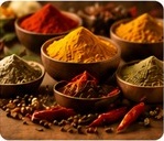 Colorful spices and chilies